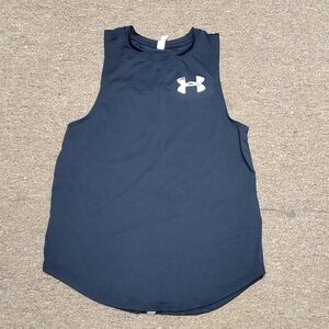 Under Armour Women's Black Heatgear Loose Velocity Novelty Tank Top YLG